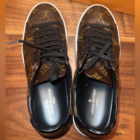 Louis Vuitton Monogram Frontrow Sneaker 38 Excellent Conditon - Picture 11 of 13
